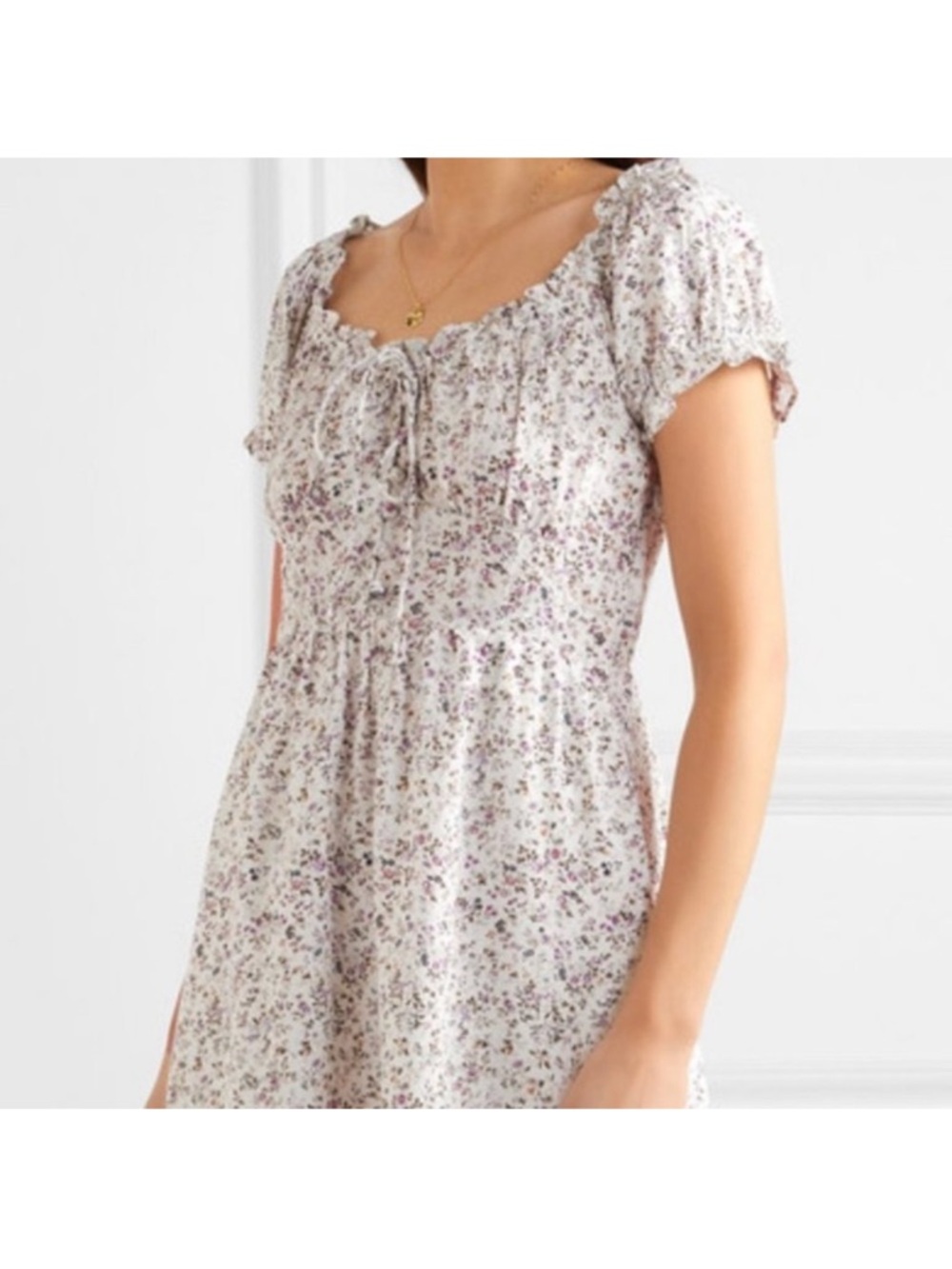J. Crew Puff Sleeve Peasant Mini Dress Cottage Core Size 0